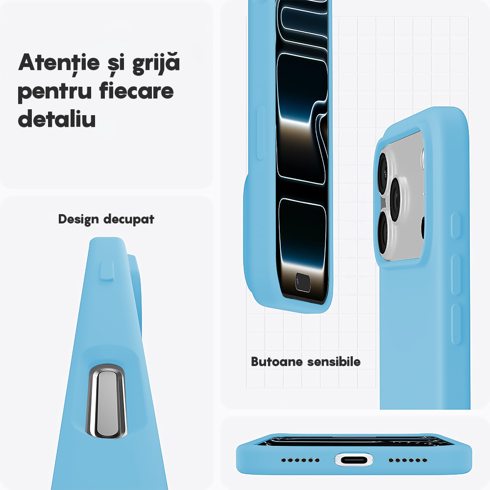 Soft Silicone Case - iPhone 17 Pro Max - Cadet Blue