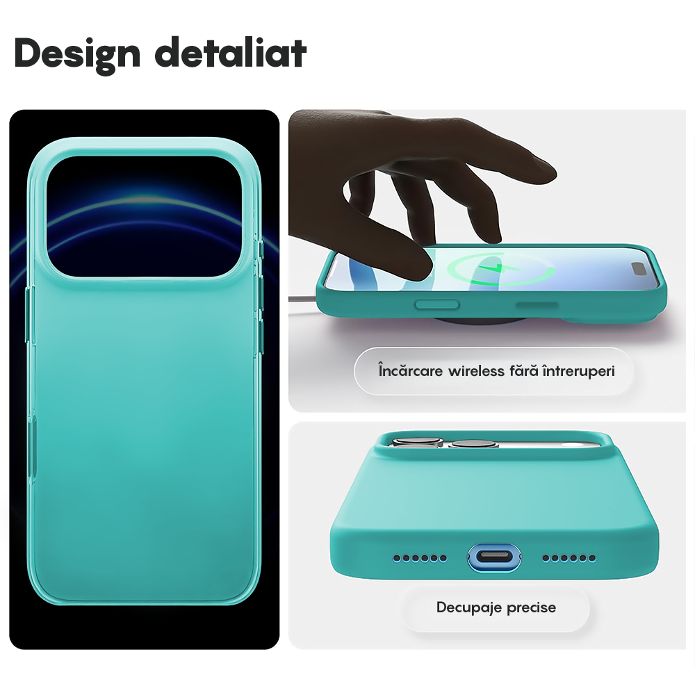 Husa Soft Silicone - iPhone 17 Pro Max - Turqoise