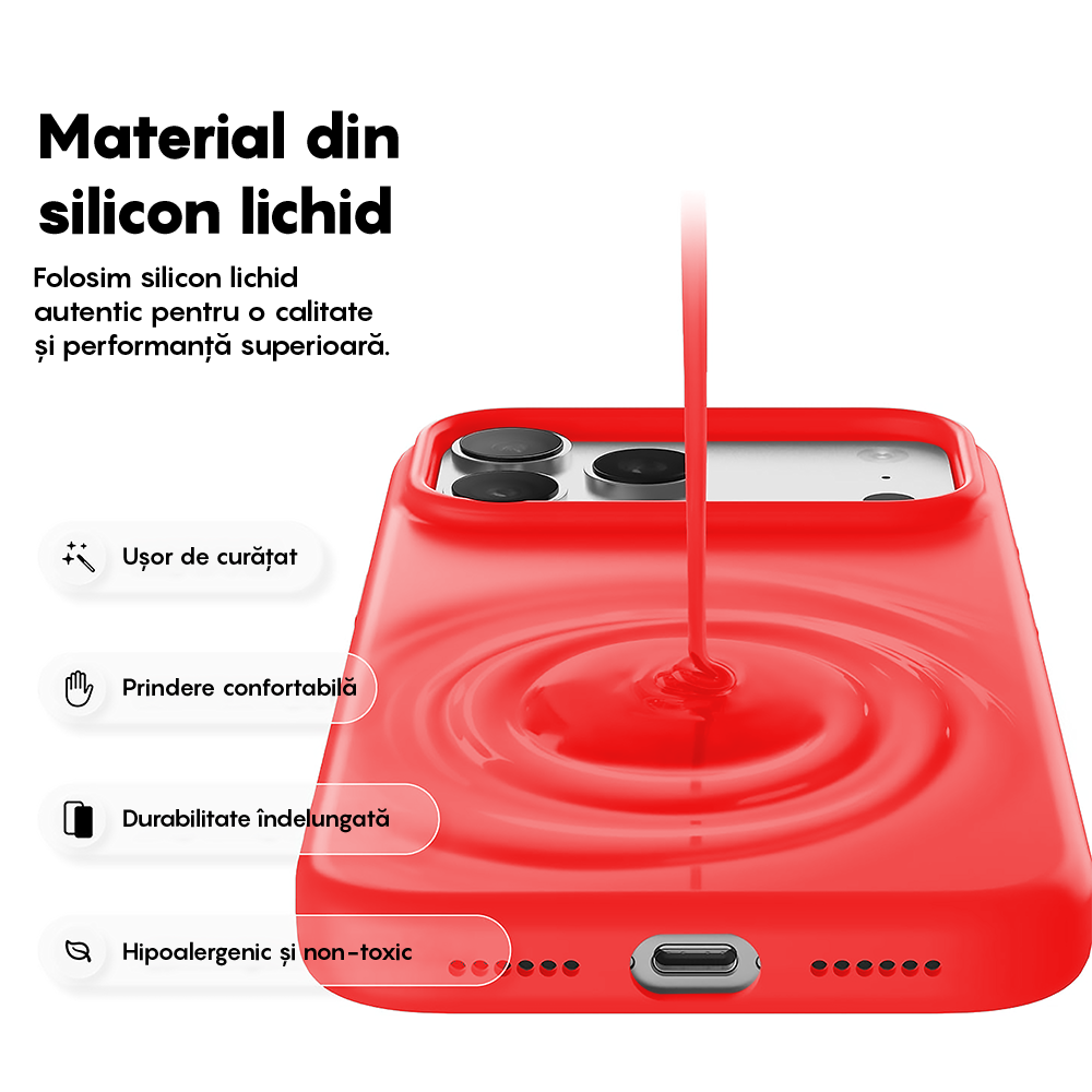 Soft Silicone Case - iPhone 17 Pro Max - Red