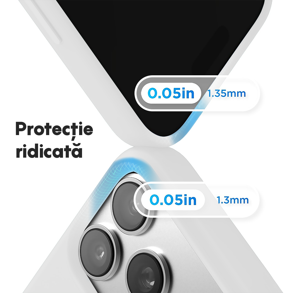 Husa Soft Silicone - iPhone 17 Pro Max - Alb