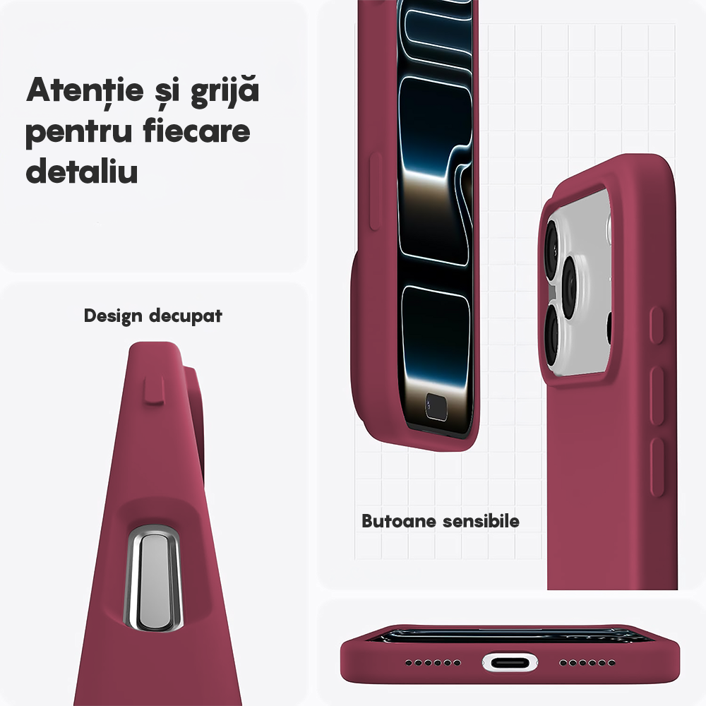 Soft Silicone Case - iPhone 17 Pro Max - Burgundy