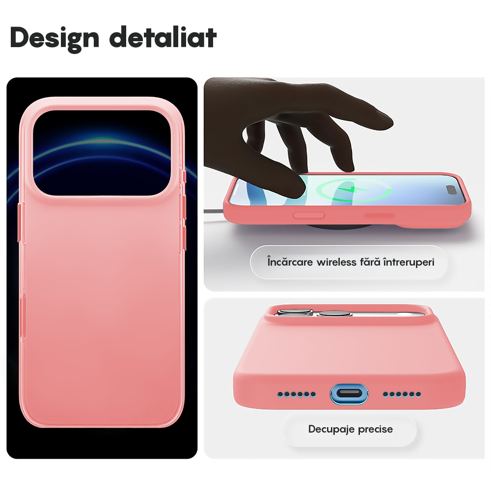 Husa Soft Silicone - iPhone 17 Pro - Roz