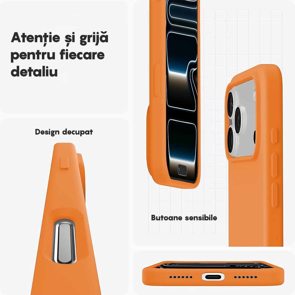 Husa Soft Silicone - iPhone 17 Pro - Nectarine