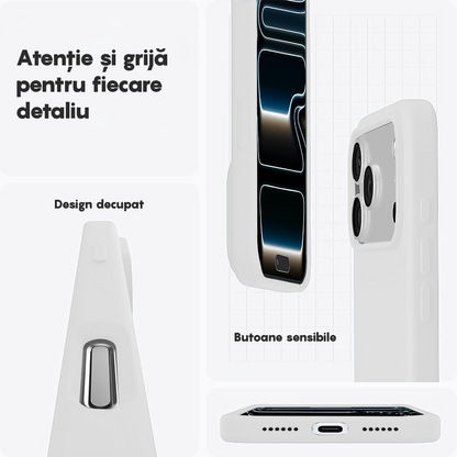 Husa Soft Silicone - iPhone 17 Pro - Alb