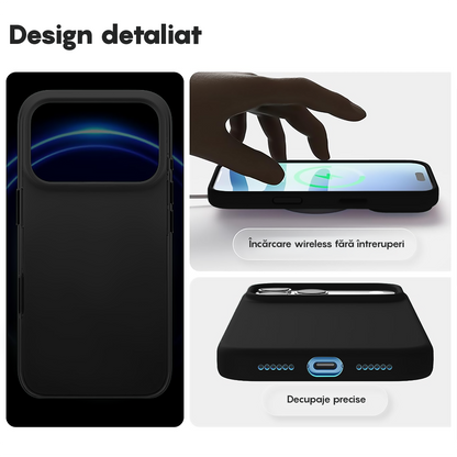 Husa Soft Silicone - iPhone 17 Pro - Negru