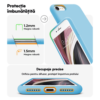 Husa Soft Silicone - iPhone 7/8/SE2 - Cadet Blue