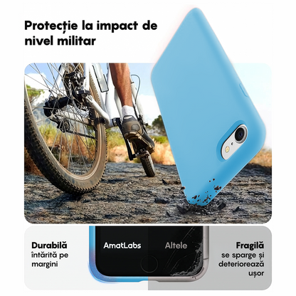 Husa Soft Silicone - iPhone 7/8/SE2 - Cadet Blue