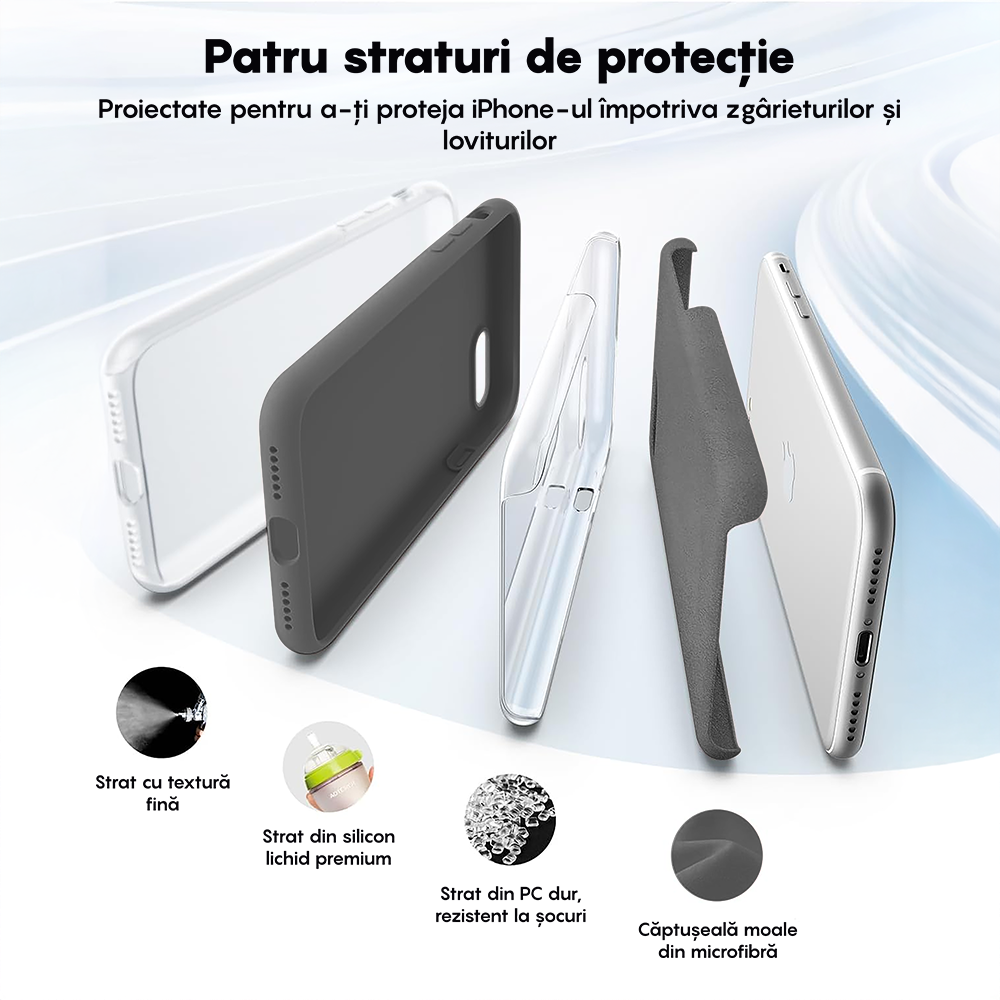 Husa Soft Silicone - iPhone 7/8/SE2 - Dark Gray