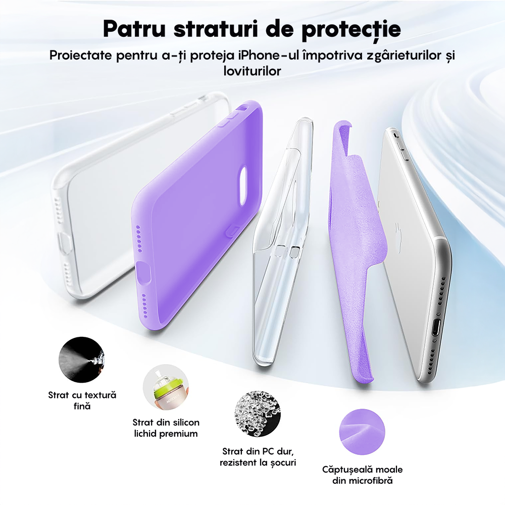 Soft Silicone Case - iPhone 7/8/SE2 - Light Lilac
