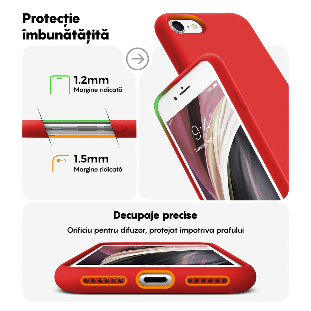 Husa Soft Silicone - iPhone 7/8/SE2 - Red