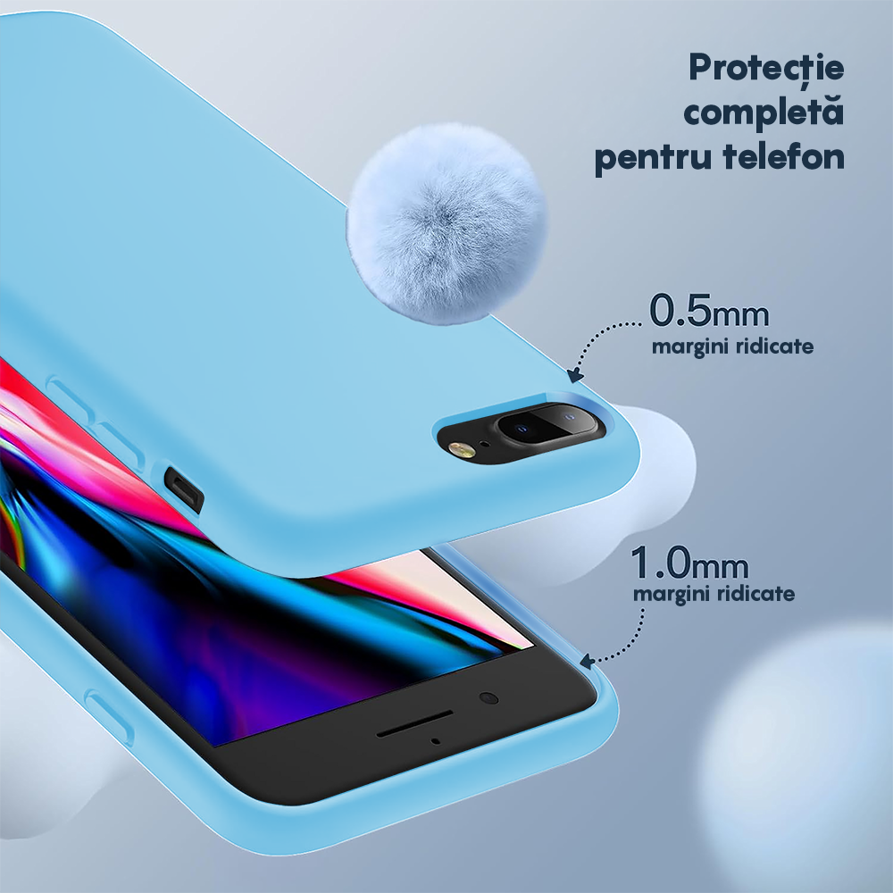 Soft Silicone Case - iPhone 7 Plus/8 Plus - Cadet Blue
