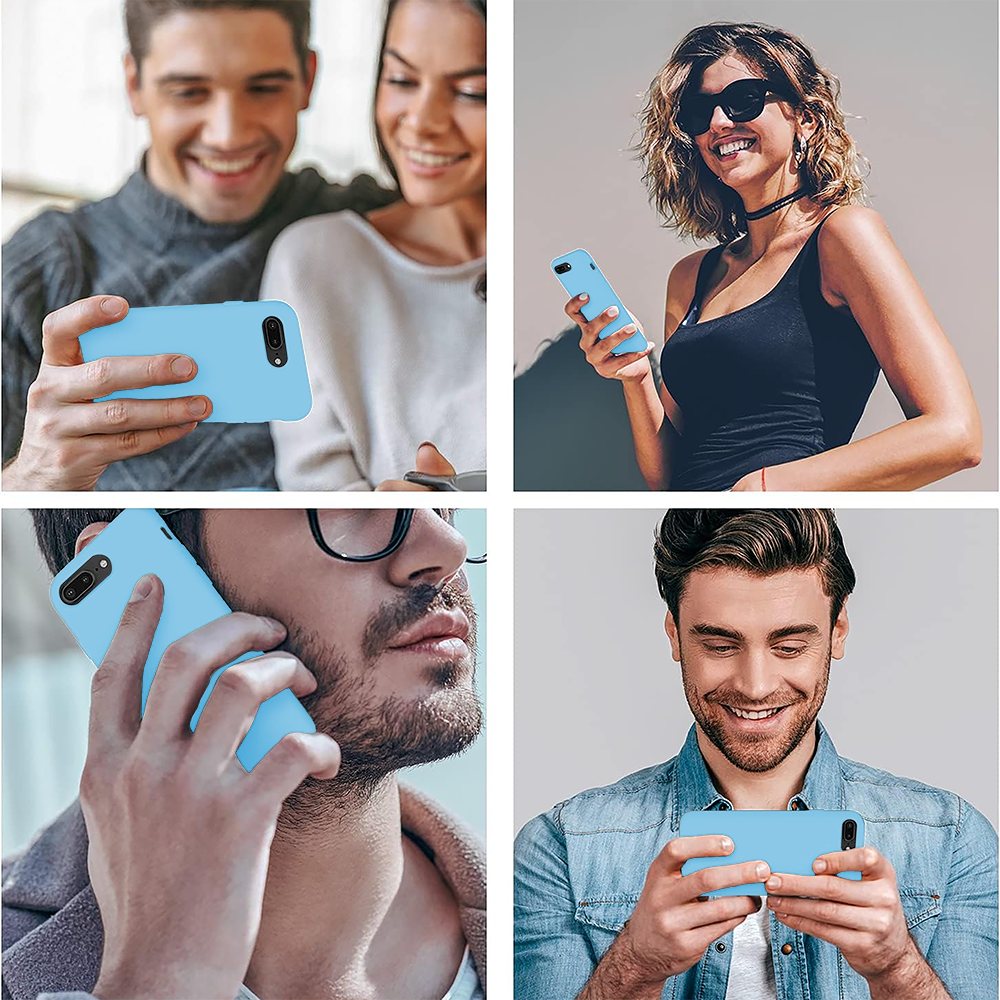 Soft Silicone Case - iPhone 7 Plus/8 Plus - Cadet Blue