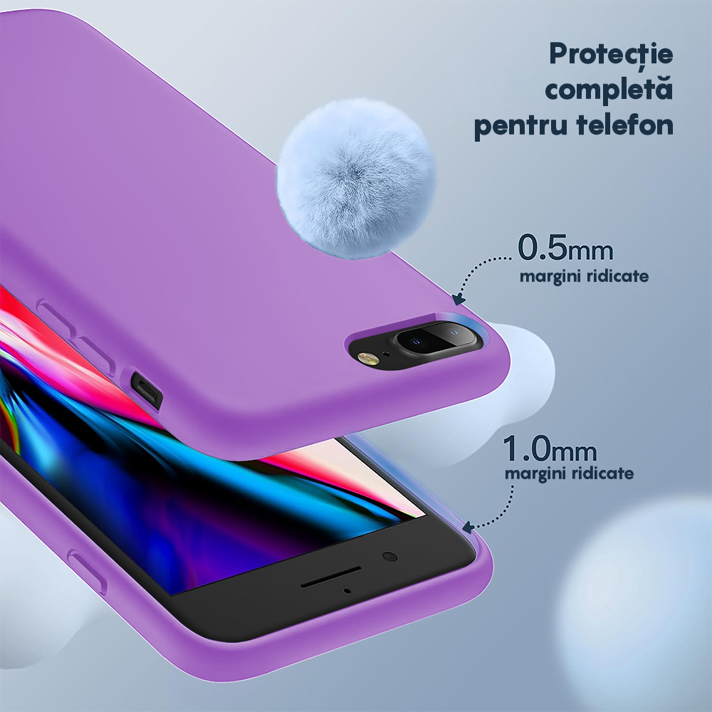 Husa Soft Silicone - iPhone 7 Plus/8 Plus - Light Purple