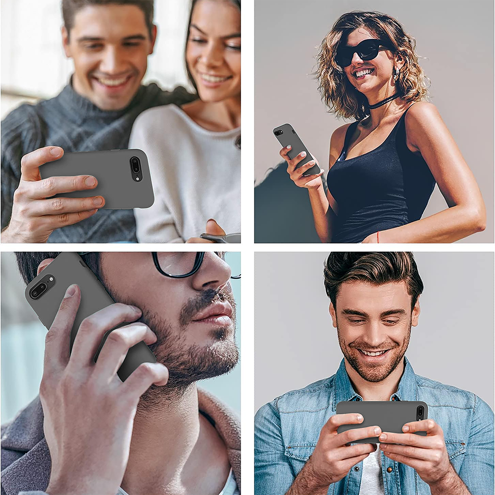 Soft Silicone Case - iPhone 7 Plus/8 Plus - Dark Gray