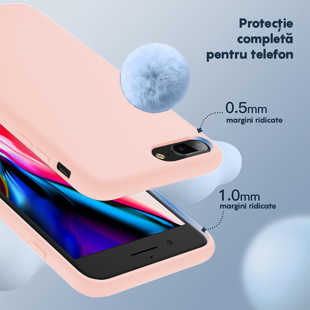 Husa Soft Silicone - iPhone 7 Plus/8 Plus - Pink Sand