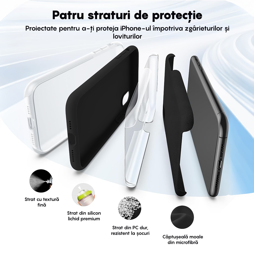 Husa Soft Silicone - iPhone XS Max - Negru