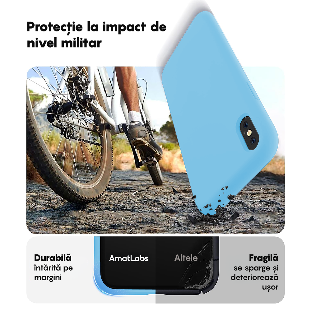 Soft Silicone Case - iPhone X/XS - Cadet Blue