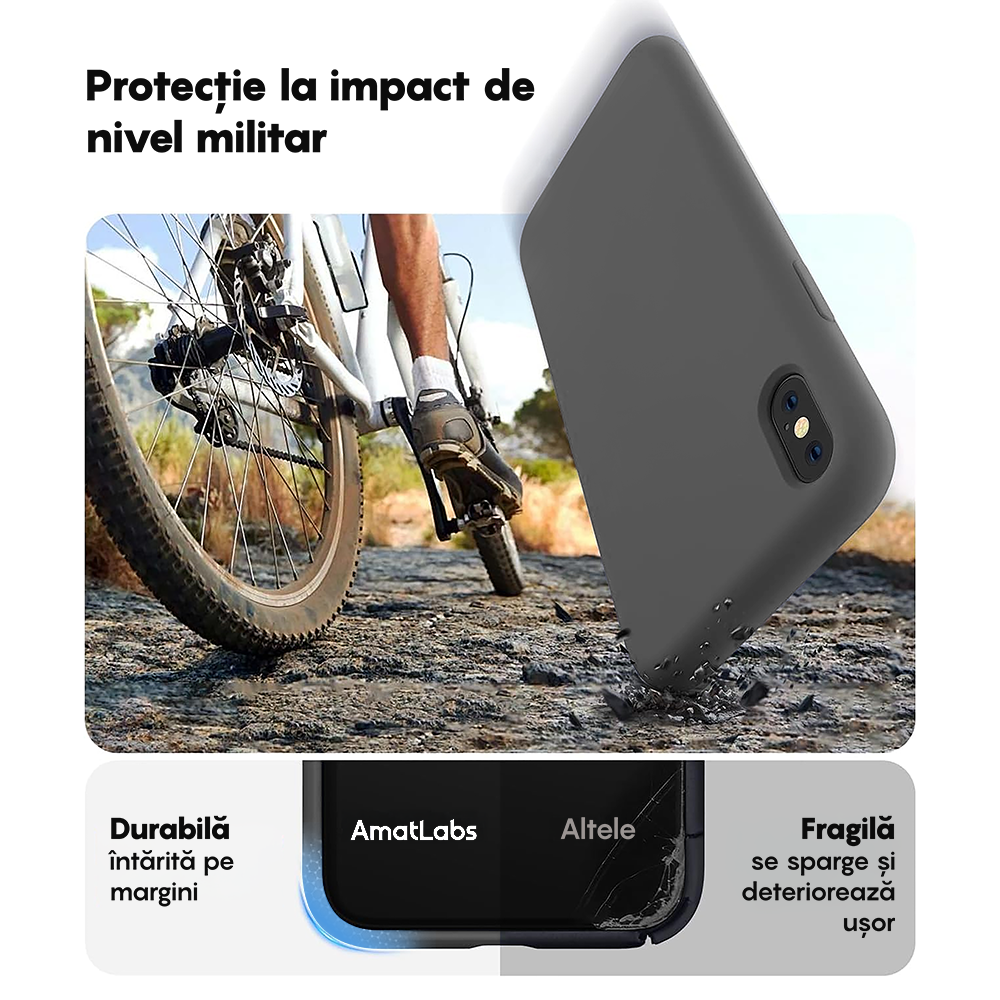 Husa Soft Silicone - iPhone X/XS - Dark Gray