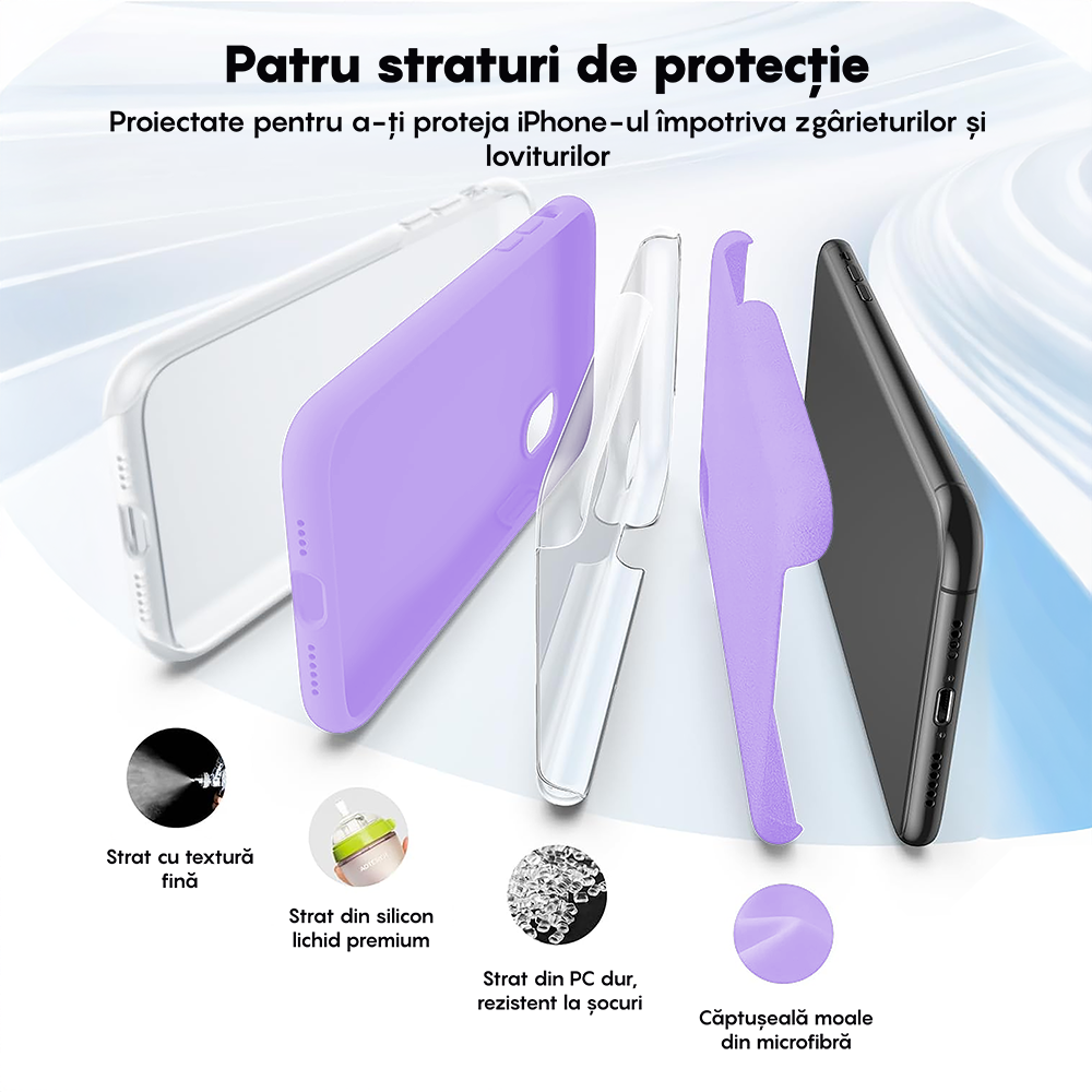 Husa Soft Silicone - iPhone X/XS - Light Lilac