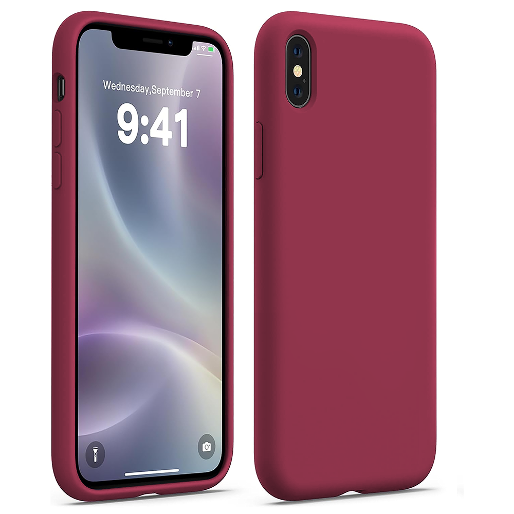 Husa Soft Silicone - iPhone X/XS - Burgundy