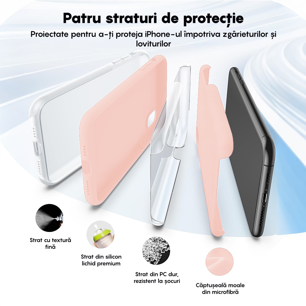 Husa Soft Silicone - iPhone X/XS - Pink Sand