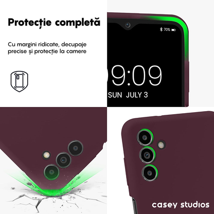 Soft Silicone Case - Samsung Galaxy A13 5G/A04s/M13 5G - Burgundy