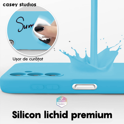 Husa Soft Silicone - Samsung Galaxy A34 - Cadet Blue