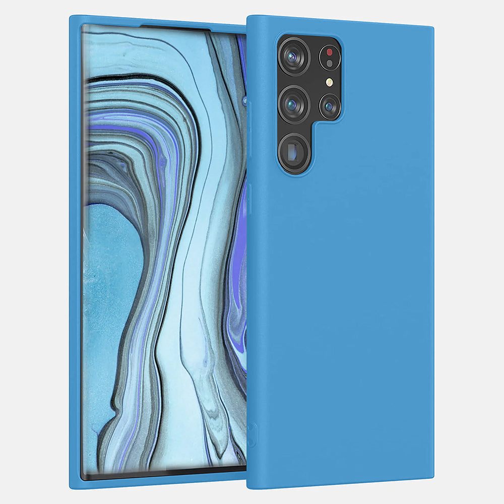 Soft Silicone Case - Samsung Galaxy S22 Ultra - Cadet Blue