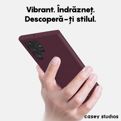 Soft Silicone Case - Samsung Galaxy S22 Ultra - Burgundy