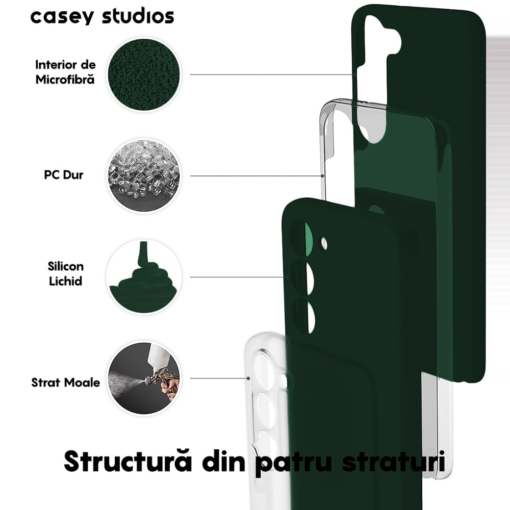 Husa Soft Silicone - Samsung Galaxy S23 Plus - Dark Marine Green