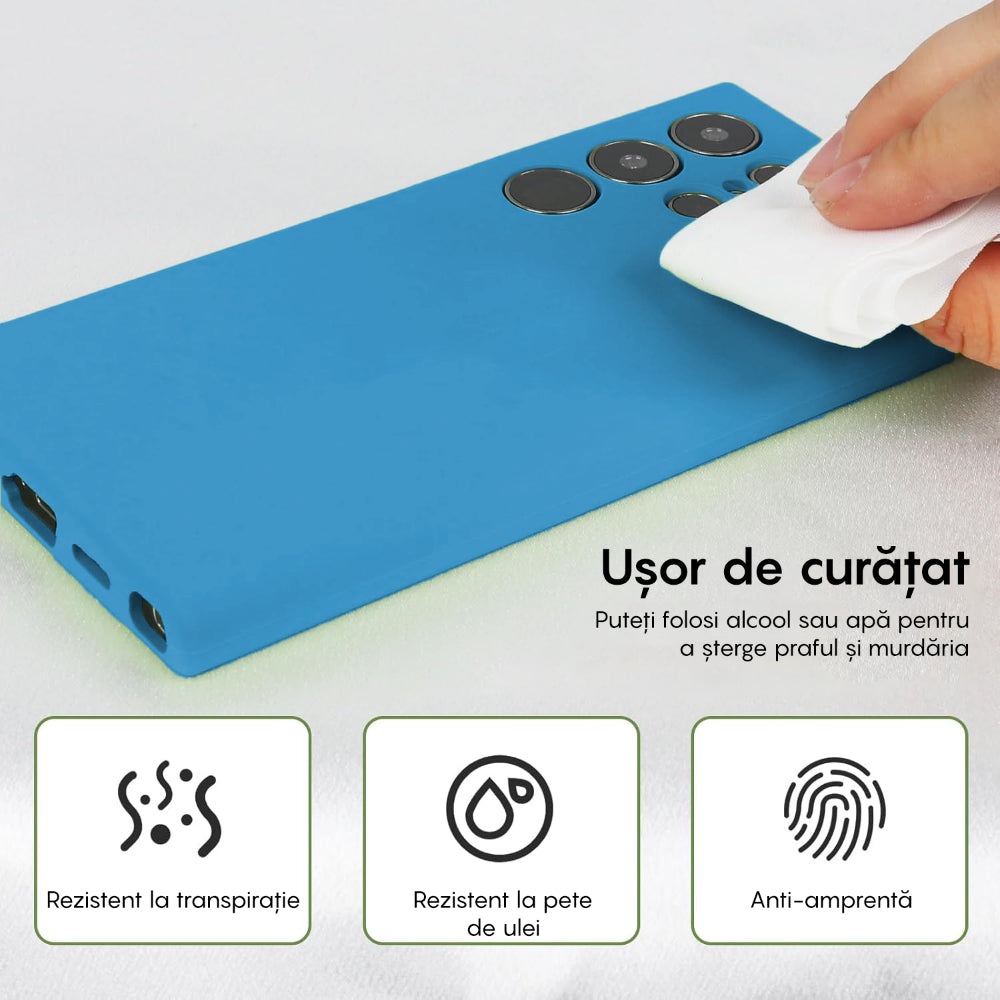 Husa Soft Silicone - Samsung Galaxy S23 Ultra - Cadet Blue