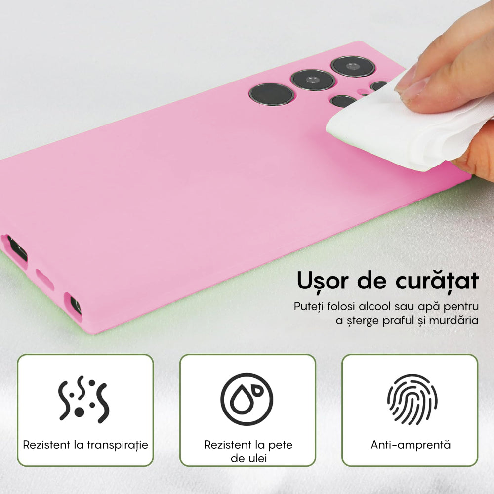 Husa Soft Silicone - Samsung Galaxy S23 Ultra - Roz