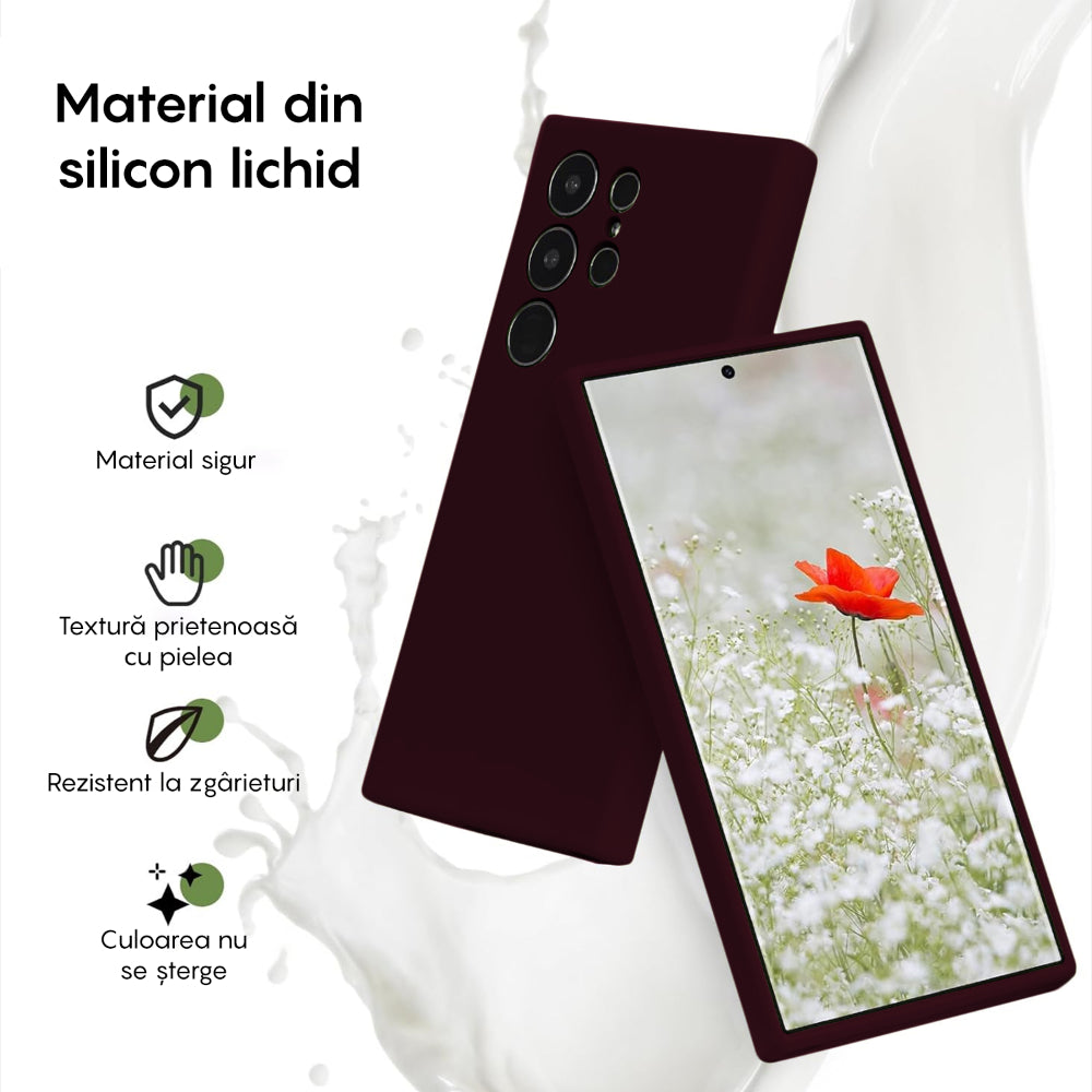 Husa Soft Silicone - Samsung Galaxy S23 Ultra - Burgundy