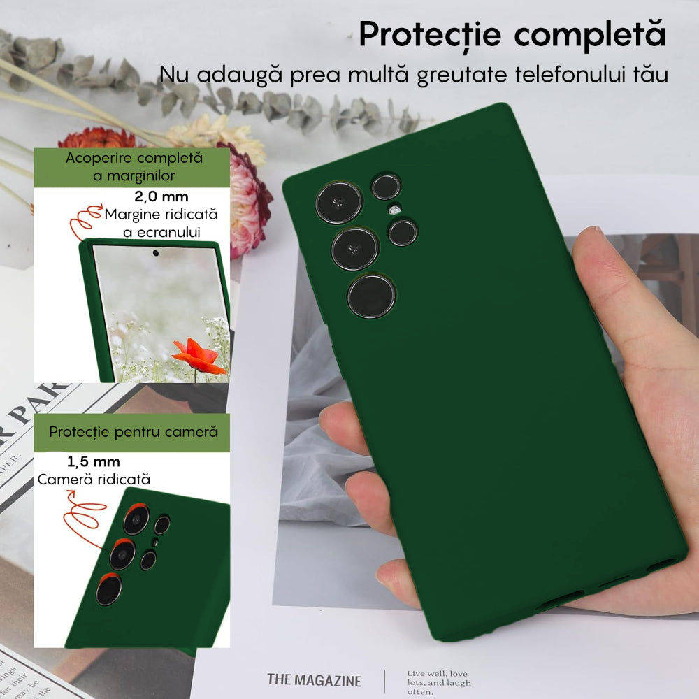 Husa Soft Silicone - Samsung Galaxy S23 Ultra - Dark Marine Green