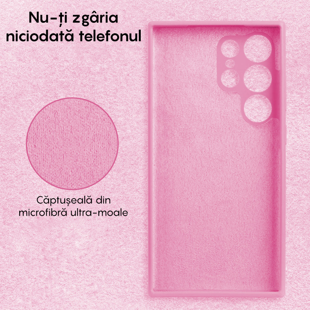 Husa Soft Silicone - Samsung Galaxy S24 Ultra - Roz