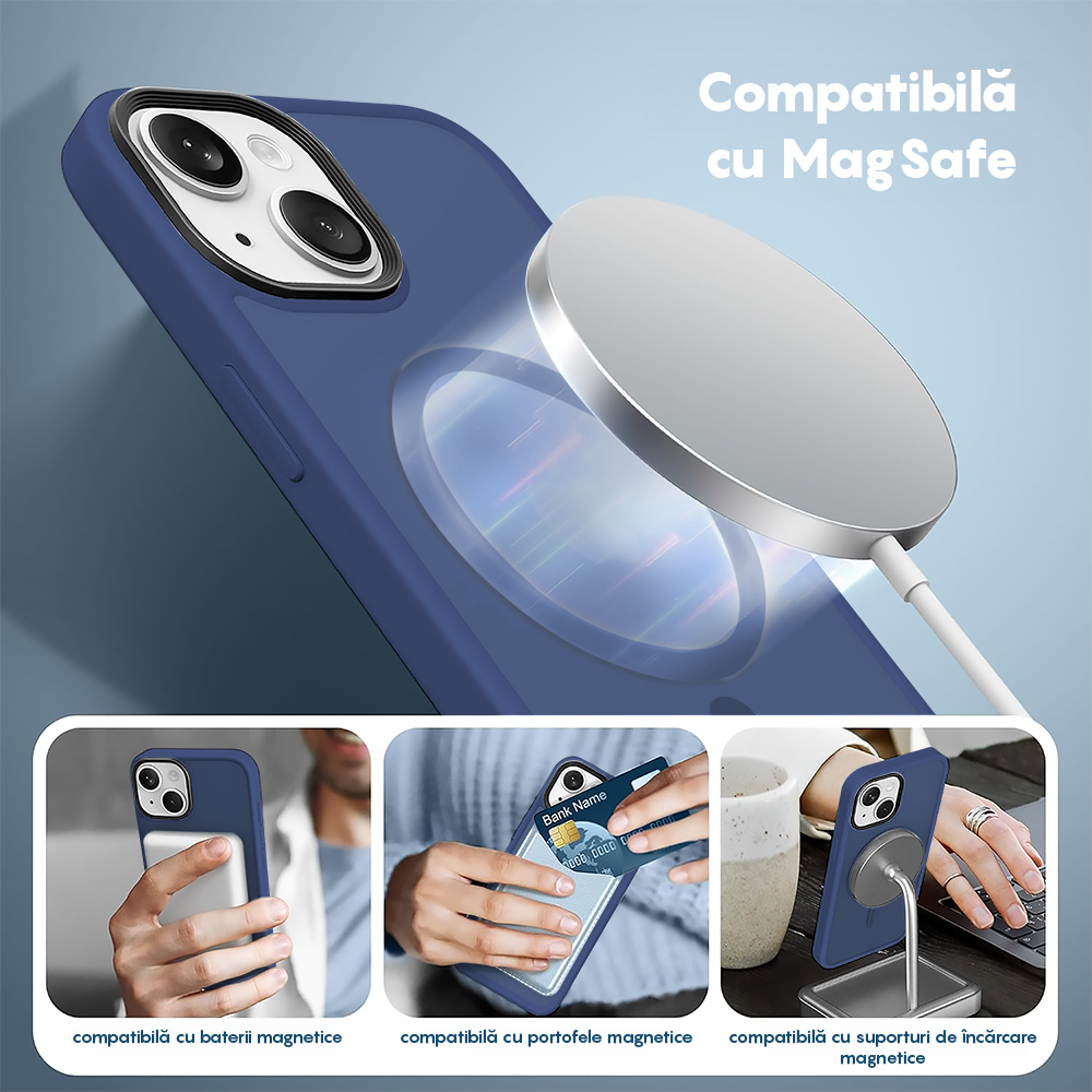 Husa MagSafe - iPhone 14 Plus - Gentleman Blue