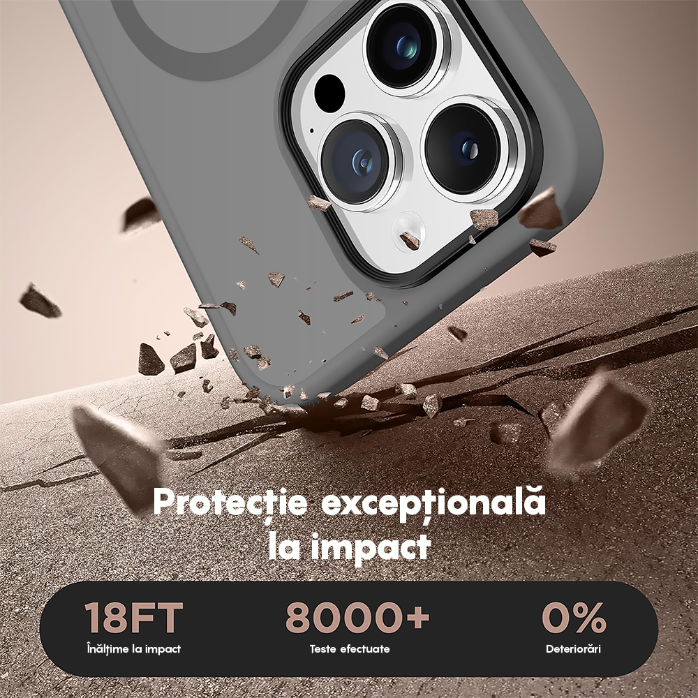 Husa MagSafe - iPhone 15 Pro - Light Grey