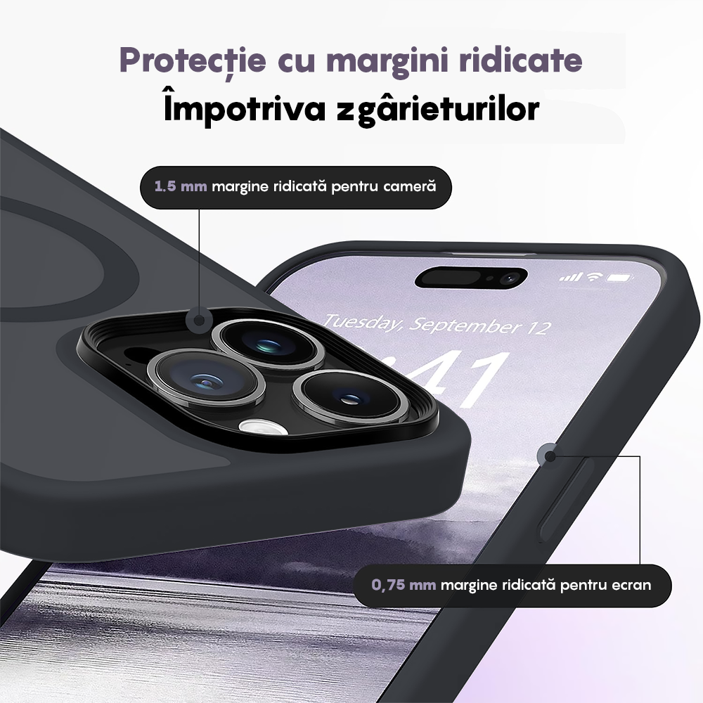 Husa MagSafe - iPhone 15 Pro - Black