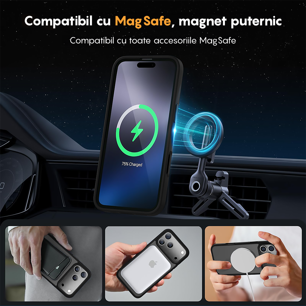 Husa MagSafe - iPhone 17 Pro Max - Negru