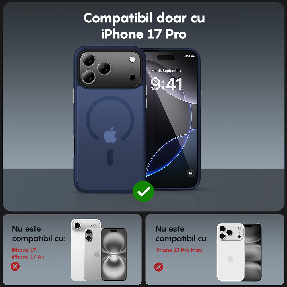 Husa MagSafe - iPhone 17 Pro Max - Albastru Inchis