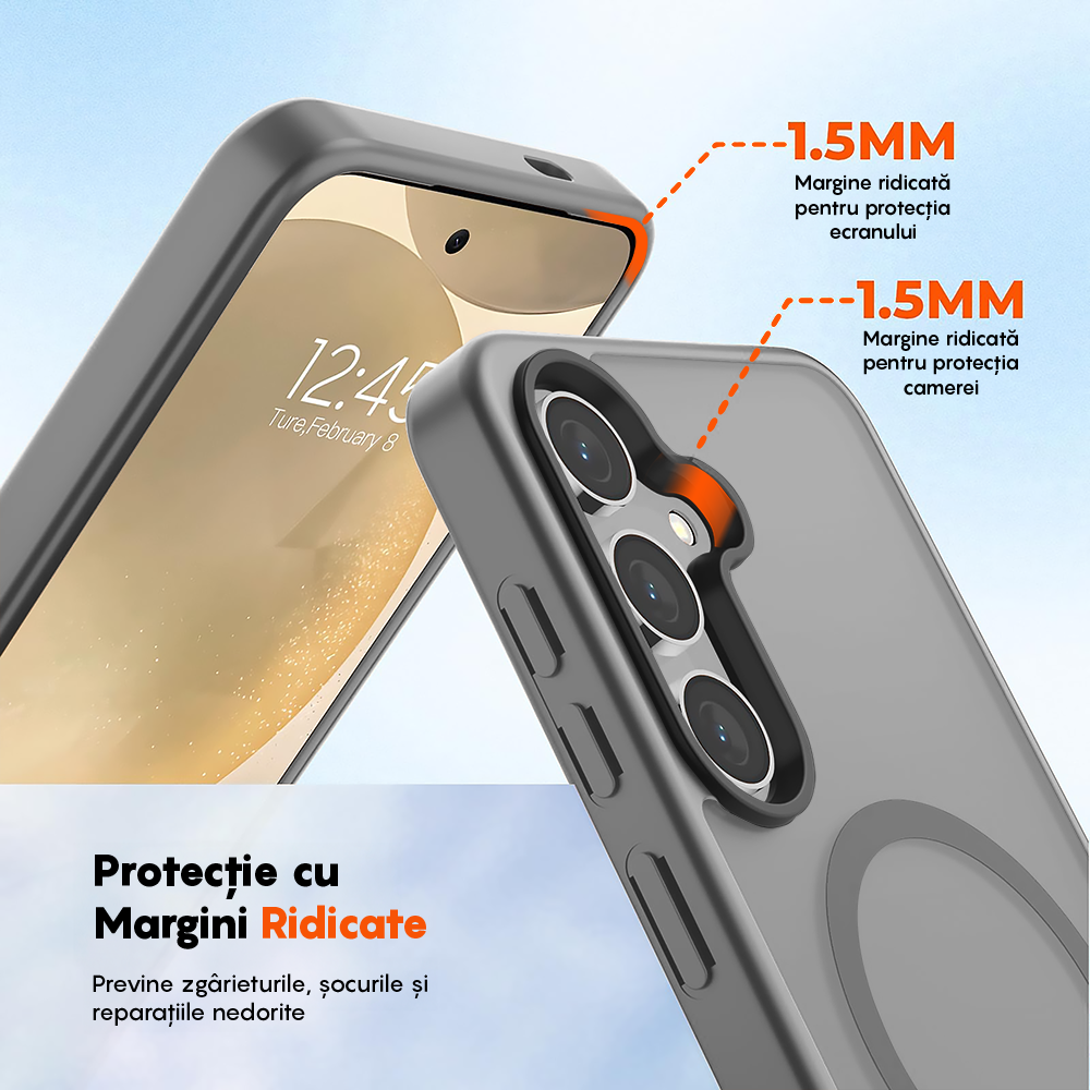 Husa MagSafe - Samsung Galaxy S24 - Gri Deschis
