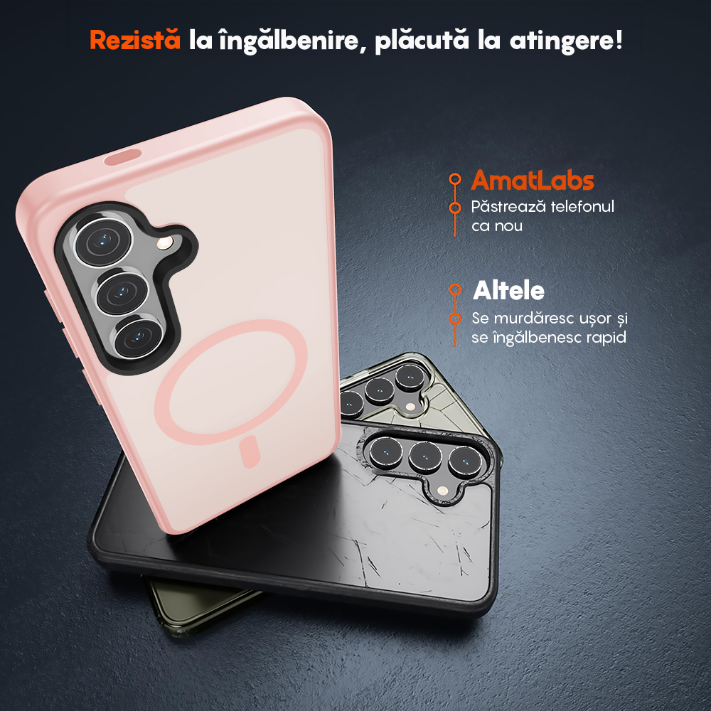 Husa MagSafe - Samsung Galaxy S24 - Roz