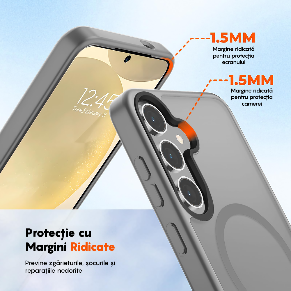 Husa MagSafe - Samsung Galaxy S25 Plus - Gri Deschis