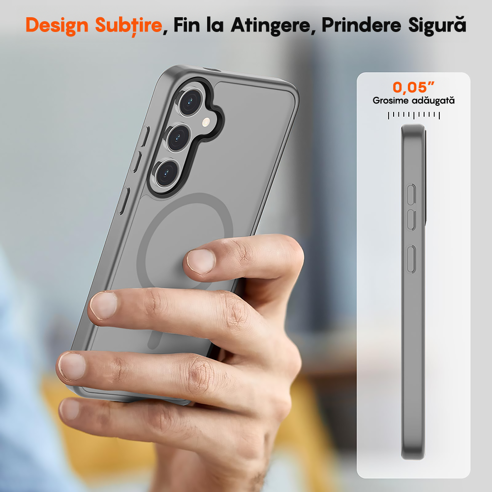 Husa MagSafe - Samsung Galaxy S25 Plus - Gri Deschis