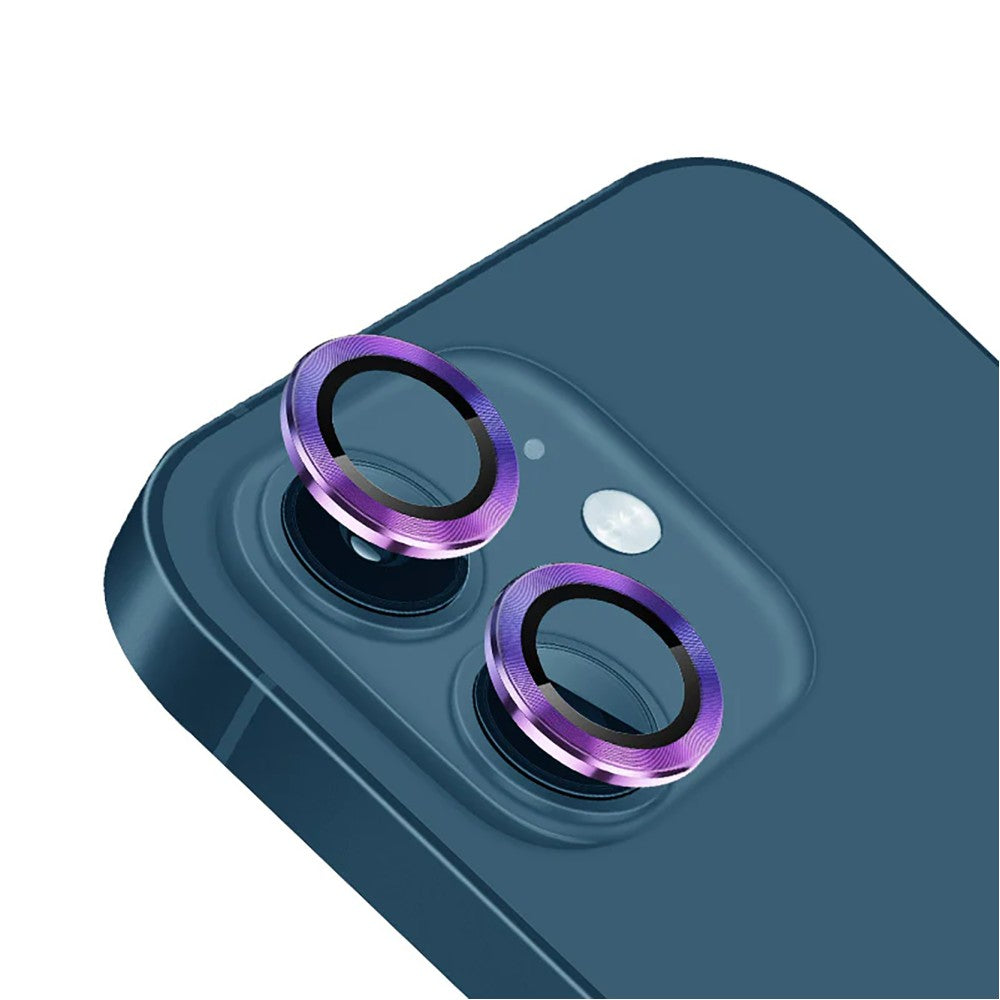 Folie Sticla Lentile Camera MaxDefense+ - iPhone 12/12 Mini - Curcubeu