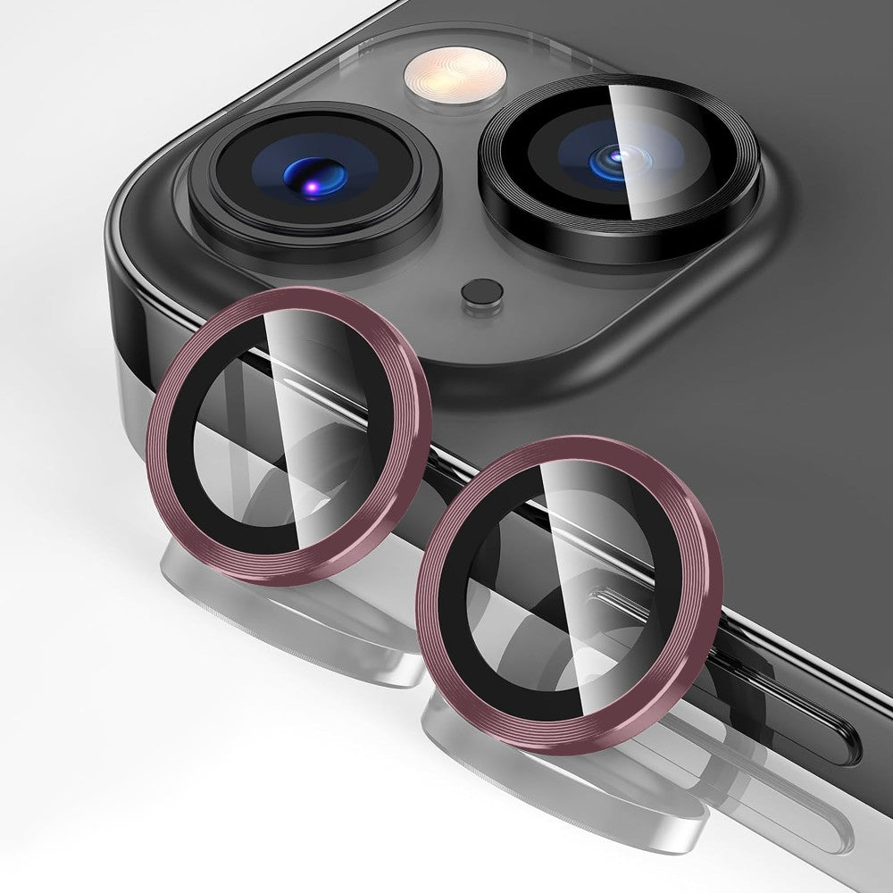 Folie Sticla Lentile Camera MaxDefense+ - iPhone 13/13 Mini - Roz
