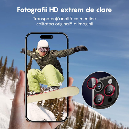 MaxDefense+ Camera Lens Glass Film - iPhone 13 Pro/13 Pro Max - Red