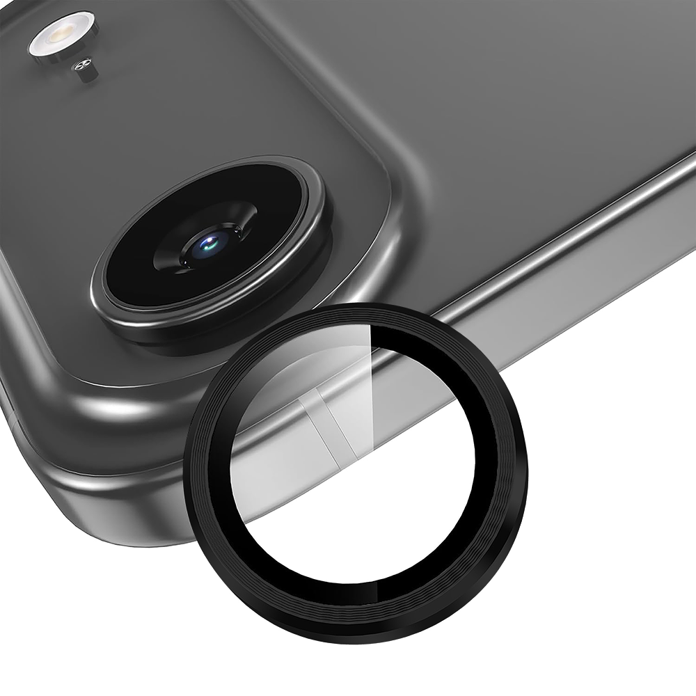 Folie Sticla Lentile Camera MaxDefense+ - iPhone 17 Air - Negru