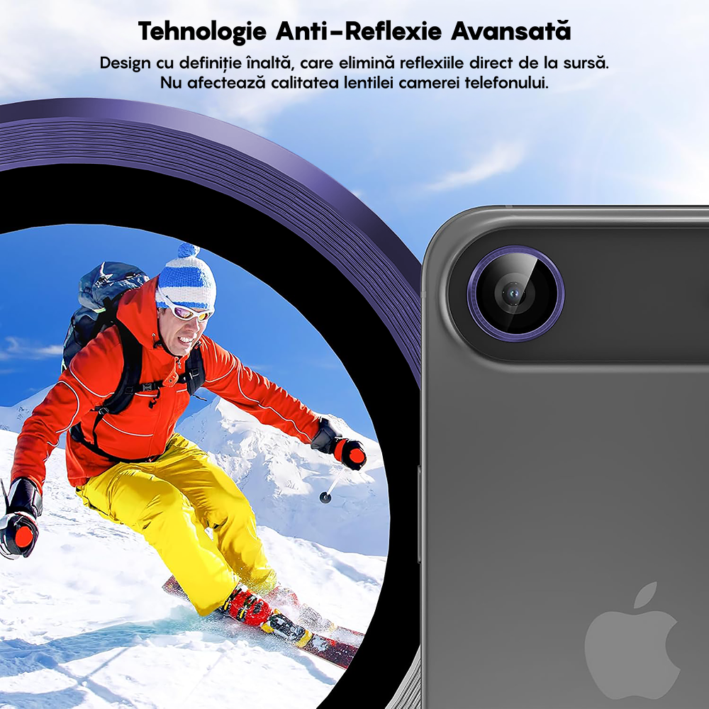 MaxDefense+ Camera Lens Glass Film - iPhone 17 Air - Dark Purple