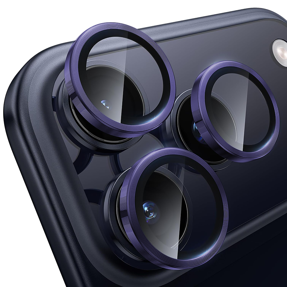 MaxDefense+ Camera Lens Glass Protector - iPhone 17 Pro / 17 Pro Max - Dark Purple